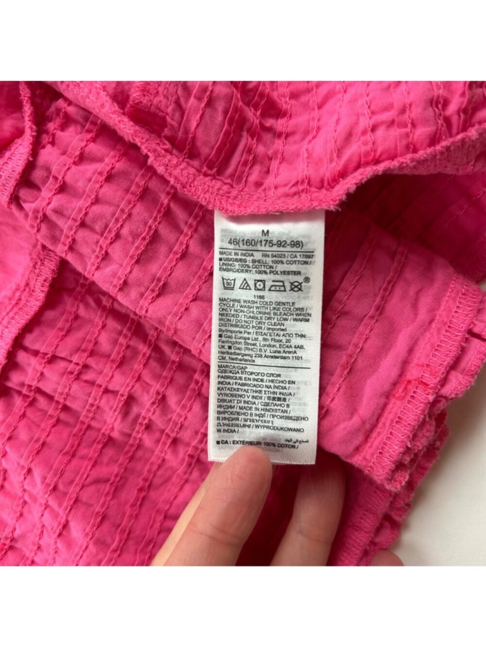 GAP Pink Cotton Eyelet Midi Dress M - Picture 4 of 7